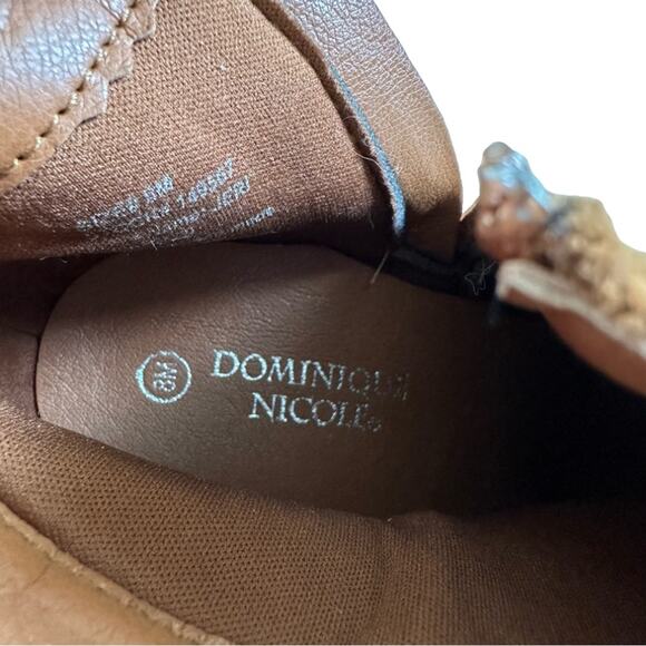 Dominique Nicole Jeri Bootie Brown Side Zipper Ankle Bootie Shoe Boots Size 8 - Picture 2 of 12